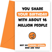 Funny Birthday Cards - Share Your Birthday with 16 Million People