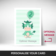 What can be personalised on this 2nd birthday cards