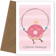 Personalised Fun Birthday Card - Funny Donut