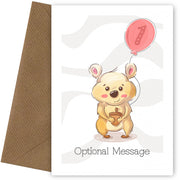 Personalised Cute 1st Birthday Card - Hamster