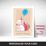What can be personalised on this 4th birthday cards