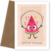 Personalised Fun Birthday Card - Funny Watermelon
