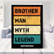 brother birthday cards shown in a living room