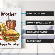 Main features of this brother 12th birthday card
