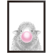 Bubblegum Sheep Wall Art Print