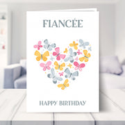fiancée card shown in a living room