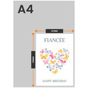 The size of this fiancée birthday cards is 7 x 5" when folded