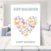step daughter card shown in a living room