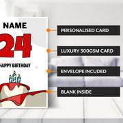 Main features of this 24th birthday card for her