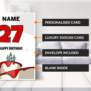 Main features of this 27th birthday card for her