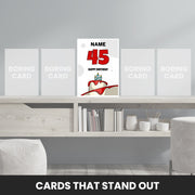 45th birthday card male that stand out
