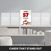 57th birthday card male that stand out