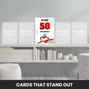 58th birthday card male that stand out