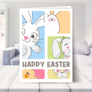 1st easter card shown in a living room