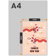 The size of this new year cards 2024 is 7 x 5" when folded