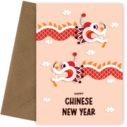 Chinese New Years Cards 2024 Year of the Dragon Card for Friends & Family