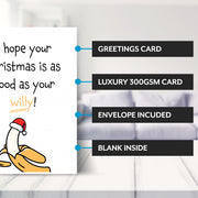 Main features of this funny christmas birthday card