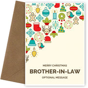 Merry Christmas Card for Brother-in-law - Christmas Icons