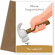 Personalised and Funny Congratulations Card - You Nailed It!