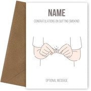 Personalised Congratulations Card - Quitting Smoking