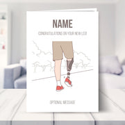 Personalised Congratulations Card - Your New Prosthetic Leg