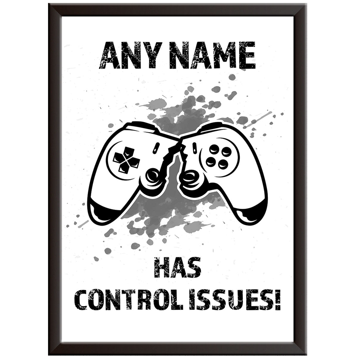 Personalised Gamer Artwork - Gamer Control Issues