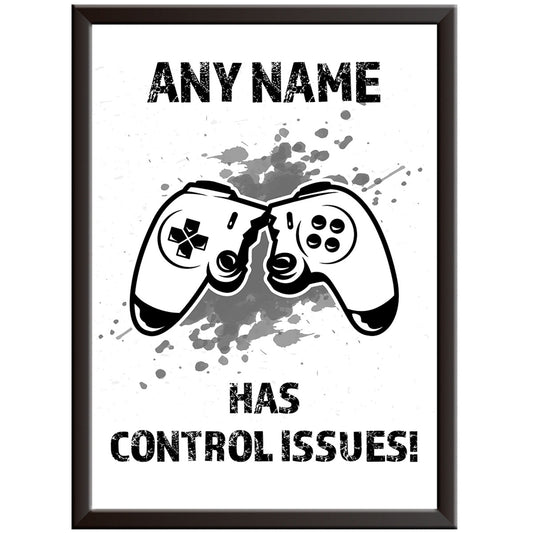 Personalised Gamer Artwork - Gamer Control Issues