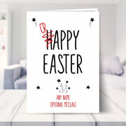 easter card shown in a living room