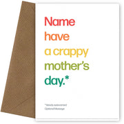 Crappy Mother's Day Card - Funny Cards for Her