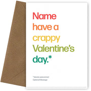 Crappy Valentines Day Card for Him or Her
