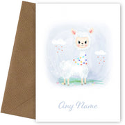Personalised Cute Alpaca Card