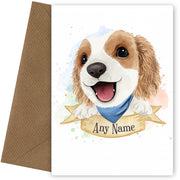 Personalised Cute Boy Puppy Card