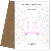 Personalised 13th Anniversary Card (Lace Wedding Anniversary)