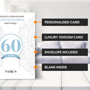 Main features of this 60th wedding anniversary cards