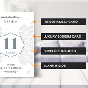 Main features of this 11th wedding anniversary cards