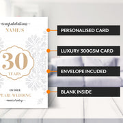 Main features of this 30th wedding anniversary cards