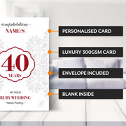 Main features of this ruby wedding cards