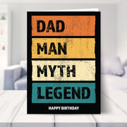 dad birthday cards shown in a living room