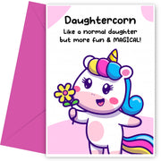 Daughter Birthday Cards from Parents - Daughtercorn Bday Card