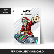 What can be personalised on this funny christmas cards