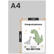 The size of this new big brother gifts is 7 x 5" when folded