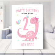 2nd birthday card shown in a living room