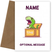 Dinosaur Toy Box Greetings Card