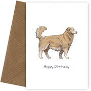 Golden Retriever Birthday Card for Dog Dad, Mum or Birthday Card from Dog!