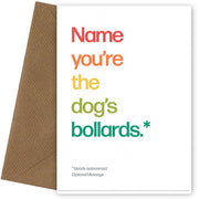 Personalised Dogs Bollards Card