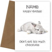 Personalised Don't Eat Too Much Chocolate Card