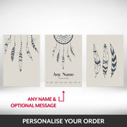 What can be personalised on this dream catcher prints