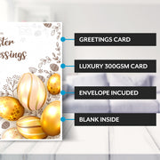 Main features of this religious easter card