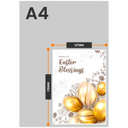 The size of this easter card for family is 7 x 5" when folded