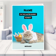 personalised easter cards shown in a living room